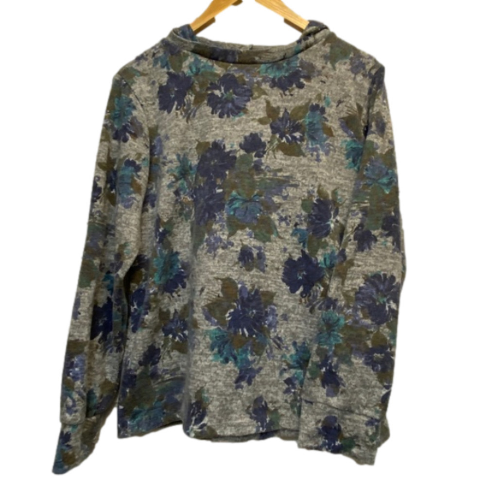 ANGELA made in Italy long sleeve hooded shirt size L